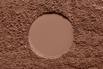 Brown powder texture. Color of the year 2025 Mocha Mousse background