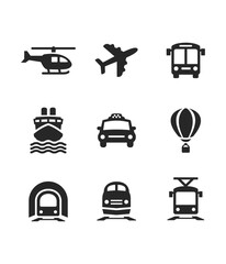 Transportation Icons set stock illustration