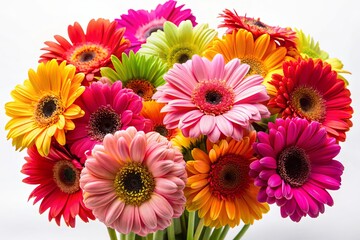Vibrant Gerbera Daisy Bouquet - Wide Angle Photography