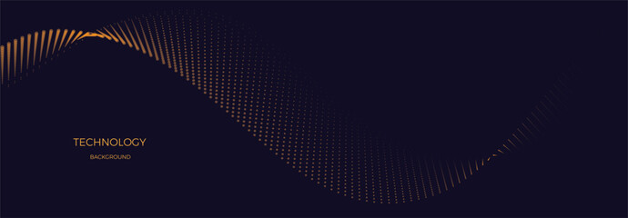 Abstract wavy golden boba small dots background