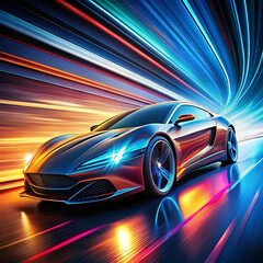 Abstract design, high-speed performance, dynamic motion,