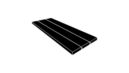 Timber Floor, black isolated silhouette