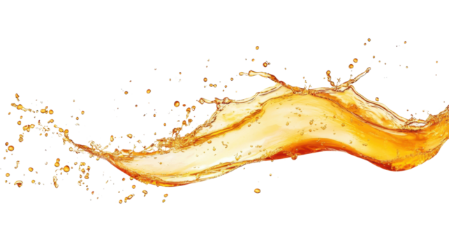 Orange juice splash, transparent background
