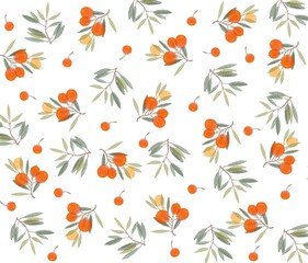 Patterns for gift paper with a pattern of  leaves and berries 