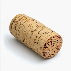Wine cork isolated on white white background