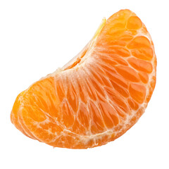 mandarin segment isolated on white