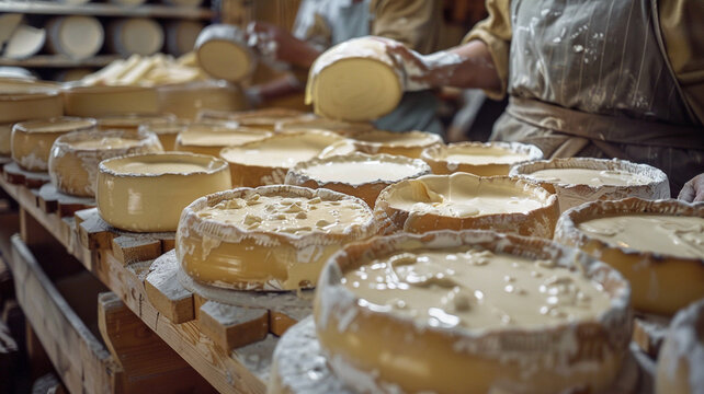 This artisanal workshop transforms milk into handcrafted cheese. Cheesemakers press curds into molds and age them in cellars, perfecting unique flavors for connoisseurs.