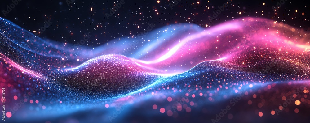 Poster cloud computing and big data transfer, futuristic digital technology, fast and efficient data flow o