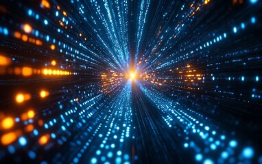 Obraz premium Digital cloud computing transfer of large data sets across the internet