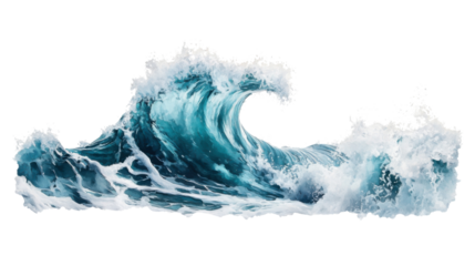 Ocean wave, transparent background