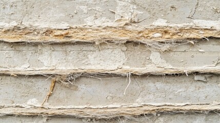 Fototapeta premium Weathered Paint Reveals Underlying Fibrous Material