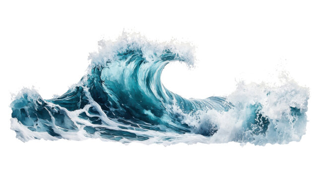 Ocean wave, transparent background