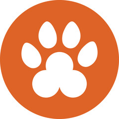 Rabbit Footprint glyph circle icon