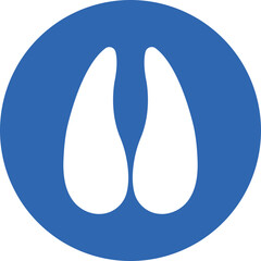 Cow Hoof Print glyph circle icon