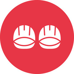Otter Paw Print glyph circle icon