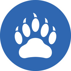 Panda Paw Print glyph circle icon © MuhammadAsfandyar