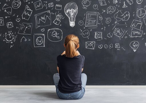 Creative Mindstorming with Chalkboard Illustrations and Ideas