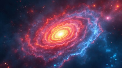 Obraz premium Swirling Galaxy Abstract Painting