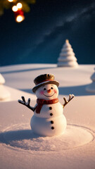 Obraz premium snowman on the snow