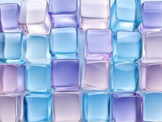 Abstract Pastel Blocks of Powder Blue and Soft Lilac Digital Art Calm Environment Aesthetic Viewpoint Modern Design