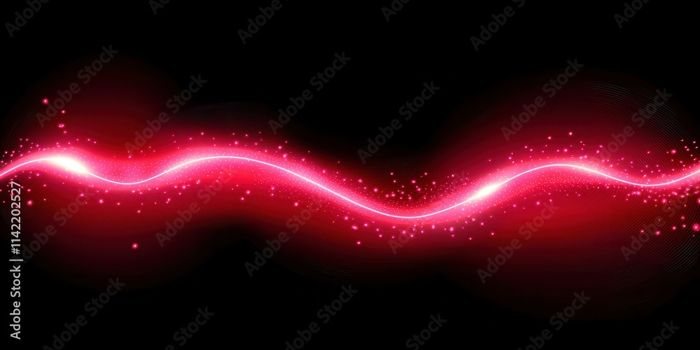 Aufkleber red line with a lot of sparkles