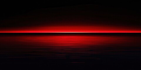 Black and red ocean with a red line in the middle
