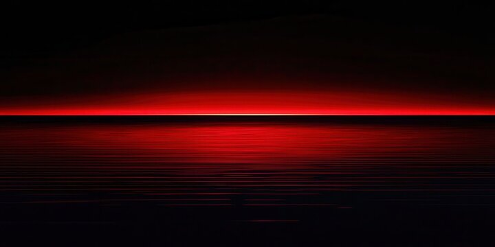 Black and red ocean with a red line in the middle
