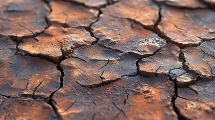 Cracked earth texture showing drought and aridity