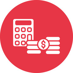 Account Statement glyph circle icon