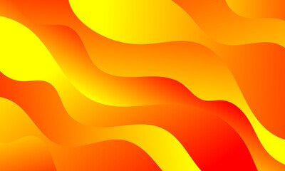 yellow red stripes lines wave curves smooth gradient abstract background