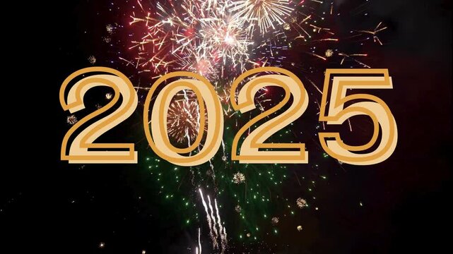 Engaging New Year's Day 2025 animated social media covers pictures with vibrant and dynamic designs to celebrate the new year