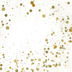 Gilded Celebration: Magnificent 3D Illustration of a Grand gold Confetti Event