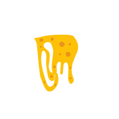melted cheese vector