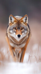 Obraz premium grey wolf in the snow