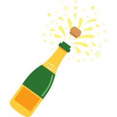 Champagne Bottle New Year