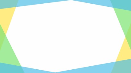 グリーンとイエローのシンプルなラインのフレーム動画