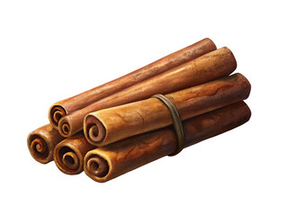 cinnamon sticks on transparent background