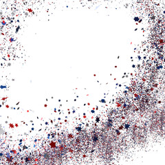 stars confetti on american independence day party