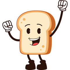 Bread Toast Character Illustration