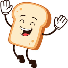 Bread Toast Character Illustration