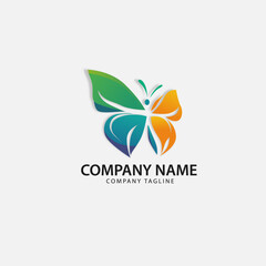 Butterfly Logo Illustration Design For Business For Corporate , Vector Illustration Design 