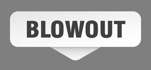 BLOWOUT banner, sticker, label, button, signps