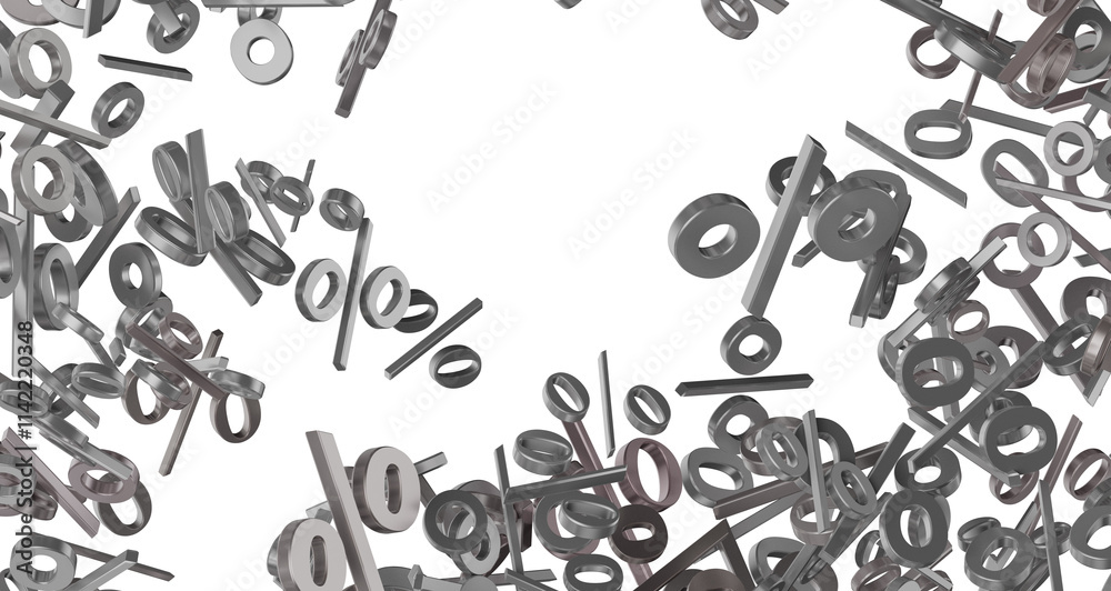 Poster 3d sales icons floating in the air 3d rendering