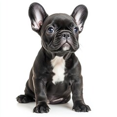 Fototapeta premium French bulldog puppy isolated on white background