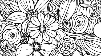 Adult colouring book page	
