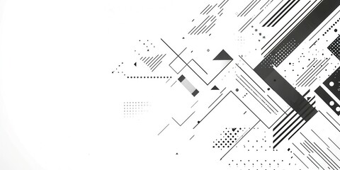 White background with a black and white design