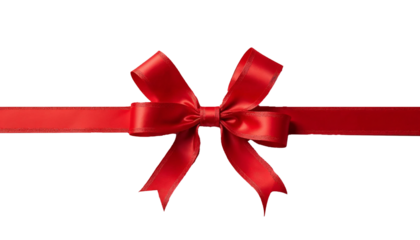 Red ribbon in png. Banner label illustration. Ribbon label on transparent background. Red banner in png, Luxurious red satin ribbon tied in an elegant bow, isolated on a rich black background,