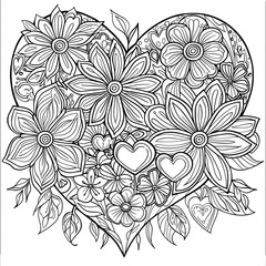 Adult colouring book page	
