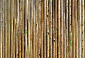 Wooden fence on public park, Rio de Janeiro, Brazil