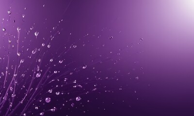 Purple Rain Abstract: Water droplets dance on a rich purple gradient, creating an ethereal and artistic abstract background.  Perfect for design projects needing a touch of mystique and elegance. 